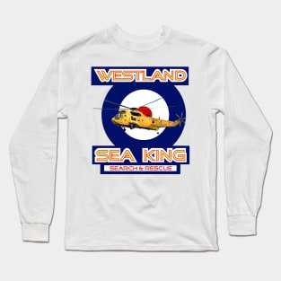 Westland Sea King Search and rescue helicopter in RAF roundel, Long Sleeve T-Shirt